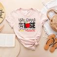 Y'All Gonna Make Me Lose My Mind Up Here Teacher Women's Heather T-Shirt Heather Peach