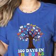 100 Days In The Books Reading Teacher 100th Day Of School Women's Heather T-Shirt Heather True Royal 100 Days In The Books Reading Teacher 100th Day Of School Women's Heather T-Shirt Heather True Royal