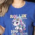 100 Days Of School Girls Teacher 100th Day Unicorn Outfit Women's Heather T-Shirt Heather True Royal 100 Days Of School Girls Teacher 100th Day Unicorn Outfit Women's Heather T-Shirt Heather True Royal