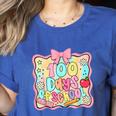 100 Days Of School Preppy 100th Day Of School Teacher Kids Women's Heather T-Shirt Heather True Royal