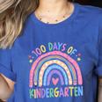 100th Day Of Kindergarten Teacher Kids 100 Days Smarter Women's Heather T-Shirt Heather True Royal 100th Day Of Kindergarten Teacher Kids 100 Days Smarter Women's Heather T-Shirt Heather True Royal