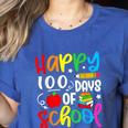 100th Day Of School Teachers Kids Girls Child Happy 100 Days Women's Heather T-Shirt Heather True Royal