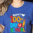 100th Day Of School Teachers Kids Happy 100 Days Women's Heather T-Shirt Heather True Royal