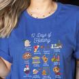 12 Day Of History Teacher Christmas Social Studies Student Women's Heather T-Shirt Heather True Royal 12 Day Of History Teacher Christmas Social Studies Student Women's Heather T-Shirt Heather True Royal