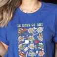 12 Days Of Art Teacher Christmas Artists Painter Educational Women's Heather T-Shirt Heather True Royal 12 Days Of Art Teacher Christmas Artists Painter Educational Women's Heather T-Shirt Heather True Royal