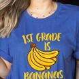 1st Grade Is Bananas Teacher Teaching Back To School Women's Heather T-Shirt Heather True Royal 1st Grade Is Bananas Teacher Teaching Back To School Women's Heather T-Shirt Heather True Royal