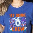 1st Grade Boo Crew First Grade Teacher Kids Happy Halloween Women's Heather T-Shirt Heather True Royal