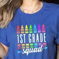 1st Grade Squad Back To School First Grade Teacher Boy Girl Women's Heather T-Shirt Heather True Royal