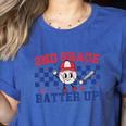 2nd Grade Batter Up Back To School Baseball Teacher Kids Women's Heather T-Shirt Heather True Royal
