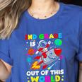 2nd Grade Is Out Of This World Space Rocket Planets Teacher Women's Heather T-Shirt Heather True Royal 2nd Grade Is Out Of This World Space Rocket Planets Teacher Women's Heather T-Shirt Heather True Royal