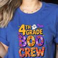 4th Grade Boo Crew Ghost Halloween Teacher Costume Women's Heather T-Shirt Heather True Royal