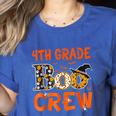 4th Grade Boo Crew Teacher Student Halloween Women's Heather T-Shirt Heather True Royal