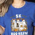 5K Boo Crew Halloween Teacher K5 Floral Ghost Trick Or Teach Women's Heather T-Shirt Heather True Royal