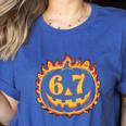 6 7 Meme Halloween Pumpkin Costume For Student Teacher Women's Heather T-Shirt Heather True Royal 6 7 Meme Halloween Pumpkin Costume For Student Teacher Women's Heather T-Shirt Heather True Royal