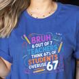 6 Out Of 7 Teachers Think 67 Of Students Overuse 67 Meme Women's Heather T-Shirt Heather True Royal