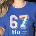 67 Ho Holmium Science Teacher Elements Table Six Seven Meme Women's Heather T-Shirt Heather True Royal