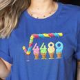 67 Ice Cream Drip Meme Square Root 4489 Slang Teacher Math Women's Heather T-Shirt Heather True Royal