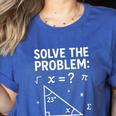 67 Math Meme Solve The Problem Teacher For Student Women's Heather T-Shirt Heather True Royal