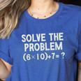 67 Meme PEMDAS Elementary Math Teacher Brainrot Joke Women's Heather T-Shirt Heather True Royal