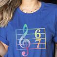 67 Music Meme Slang Six Seven Music Teacher Musician Women's Heather T-Shirt Heather True Royal