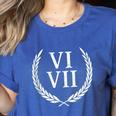 67 Roman Numerals Meme History Teacher Vintage History Women's Heather T-Shirt Heather True Royal