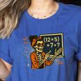 67 Teacher Halloween Skeleton Six Seven Meme Math Women's Heather T-Shirt Heather True Royal