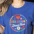 8th Grade Dream Team Eighth Grade Teacher Kid Back To School Women's Heather T-Shirt Heather True Royal