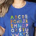 ABC Animals Alphabet Graphic Boys Girls Kindergarten Teacher Women's Heather T-Shirt Heather True Royal ABC Animals Alphabet Graphic Boys Girls Kindergarten Teacher Women's Heather T-Shirt Heather True Royal