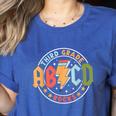 ABCD 3rd Grade Rocks Pencil Lightning Teachers Rock Boys Women's Heather T-Shirt Heather True Royal ABCD 3rd Grade Rocks Pencil Lightning Teachers Rock Boys Women's Heather T-Shirt Heather True Royal