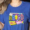 ABCD Pre-K Rocks Back To School PreK Kindergarten Teacher Women's Heather T-Shirt Heather True Royal ABCD Pre-K Rocks Back To School PreK Kindergarten Teacher Women's Heather T-Shirt Heather True Royal