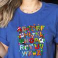 ABCs Learning Kindergarten Teacher Christmas Lights Alphabet For Men Women Kids Women's Heather T-Shirt Heather True Royal ABCs Learning Kindergarten Teacher Christmas Lights Alphabet For Men Women Kids Women's Heather T-Shirt Heather True Royal