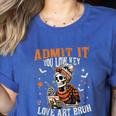 Admit It You Low Key Love Art Bruh Halloween Art Teacher Women's Heather T-Shirt Heather True Royal Admit It You Low Key Love Art Bruh Halloween Art Teacher Women's Heather T-Shirt Heather True Royal