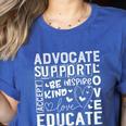 Advocate Support Accept Educate Special Education Teacher Women's Heather T-Shirt Heather True Royal Advocate Support Accept Educate Special Education Teacher Women's Heather T-Shirt Heather True Royal