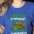 AG Teacher English Is Important But Agriculture Teacher Women's Heather T-Shirt Heather True Royal AG Teacher English Is Important But Agriculture Teacher Women's Heather T-Shirt Heather True Royal