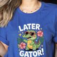 Alligator Later Gator Teacher Summer Last Day Fun Women's Heather T-Shirt Heather True Royal