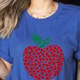 Apple Dot Pattern Art Teacher Appreciation Men Women Humor Women's Heather T-Shirt Heather True Royal Apple Dot Pattern Art Teacher Appreciation Men Women Humor Women's Heather T-Shirt Heather True Royal