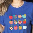 Art Apples Back To School For Teacher Student Women's Heather T-Shirt Heather True Royal Art Apples Back To School For Teacher Student Women's Heather T-Shirt Heather True Royal