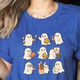 Art Teacher Ghost Halloween Artists Painter Teacher Spooky Women's Heather T-Shirt Heather True Royal Art Teacher Ghost Halloween Artists Painter Teacher Spooky Women's Heather T-Shirt Heather True Royal