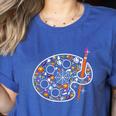 Art Teacher Pumpkin Scary Halloween Costume Men Women Women's Heather T-Shirt Heather True Royal