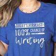 Author Journalist Teacher Writing Women's Heather T-Shirt Heather True Royal