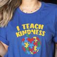 Autism Teacher Shirt I Teach Kindness Apple Puzzle Awareness Women's Heather T-Shirt Heather True Royal Autism Teacher Shirt I Teach Kindness Apple Puzzle Awareness Women's Heather T-Shirt Heather True Royal