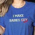I Make Babies Cry Float Funny Swimming Coach Teacher Gift Women's Heather T-Shirt Heather True Royal I Make Babies Cry Float Funny Swimming Coach Teacher Gift Women's Heather T-Shirt Heather True Royal