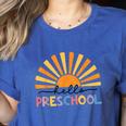 Back To School Hello Preschool For Kids Teacher Women Women's Heather T-Shirt Heather True Royal Back To School Hello Preschool For Kids Teacher Women Women's Heather T-Shirt Heather True Royal