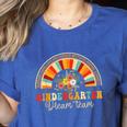 Back To School Kindergarten Dream Team Teacher Love Floral Women's Heather T-Shirt Heather True Royal