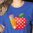 Back To School Pencil And Apple Teacher Student Women's Heather T-Shirt Heather True Royal Back To School Pencil And Apple Teacher Student Women's Heather T-Shirt Heather True Royal