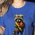 Back To School Raccoon Teachers Student Kids Women's Heather T-Shirt Heather True Royal Back To School Raccoon Teachers Student Kids Women's Heather T-Shirt Heather True Royal