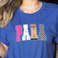 Back To School Teacher Para Preppy Checkered Para Life Women's Heather T-Shirt Heather True Royal Back To School Teacher Para Preppy Checkered Para Life Women's Heather T-Shirt Heather True Royal
