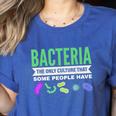 Bacteria Culture Biology Science Teacher Biologist Women's Heather T-Shirt Heather True Royal