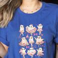 Ballet Ghost Ballet Dancer Spooky Dance Halloween Teacher Women's Heather T-Shirt Heather True Royal