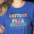 Battery Life Of A Para SPED Parapro Teacher Squad Women's Heather T-Shirt Heather True Royal Battery Life Of A Para SPED Parapro Teacher Squad Women's Heather T-Shirt Heather True Royal